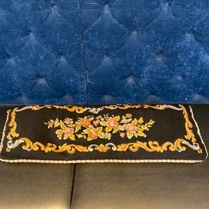 Gently used handmade needlepoint pillow cushion